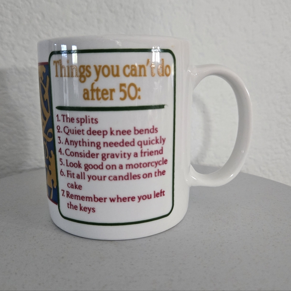 Funny Over The Hill Gift, Things You Can’t Do After 50 Coffee Mug Tea Cup